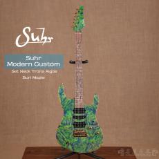 ۳ Suhr Modern Custom Set Neck Trans Algae Burl Maple